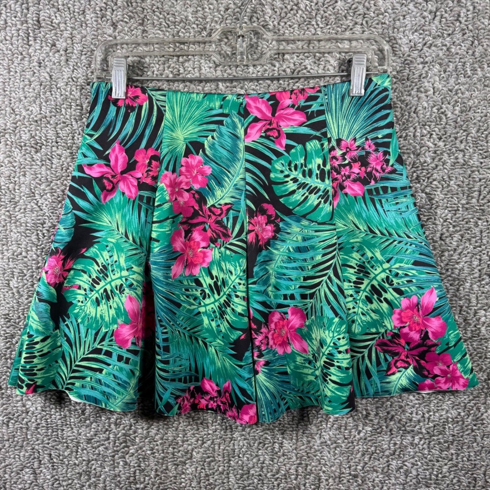 I'm In Love With‎ Derek Tropical Skater Mini Skirt Vibrant Floral Womens Large